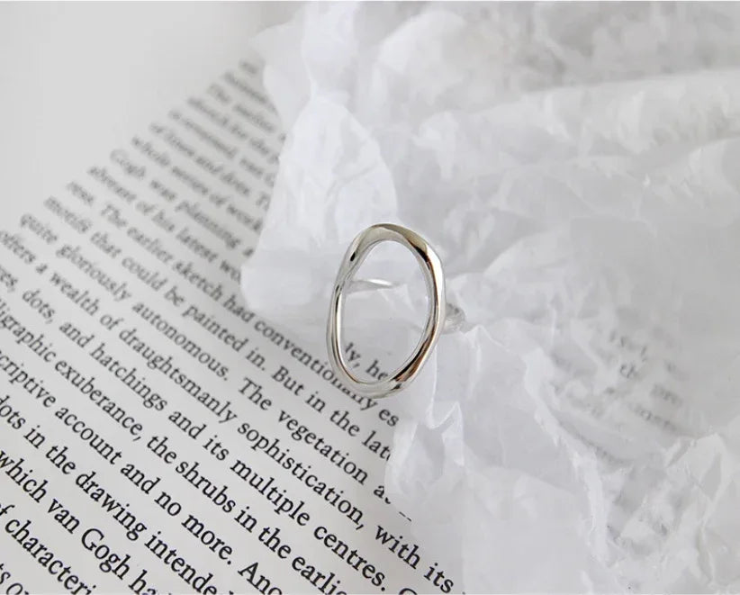 18k Hollow oval Ring - Viexta