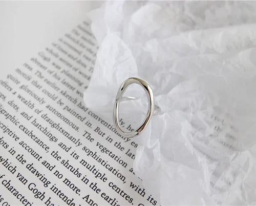 18k Hollow oval Ring - Viexta