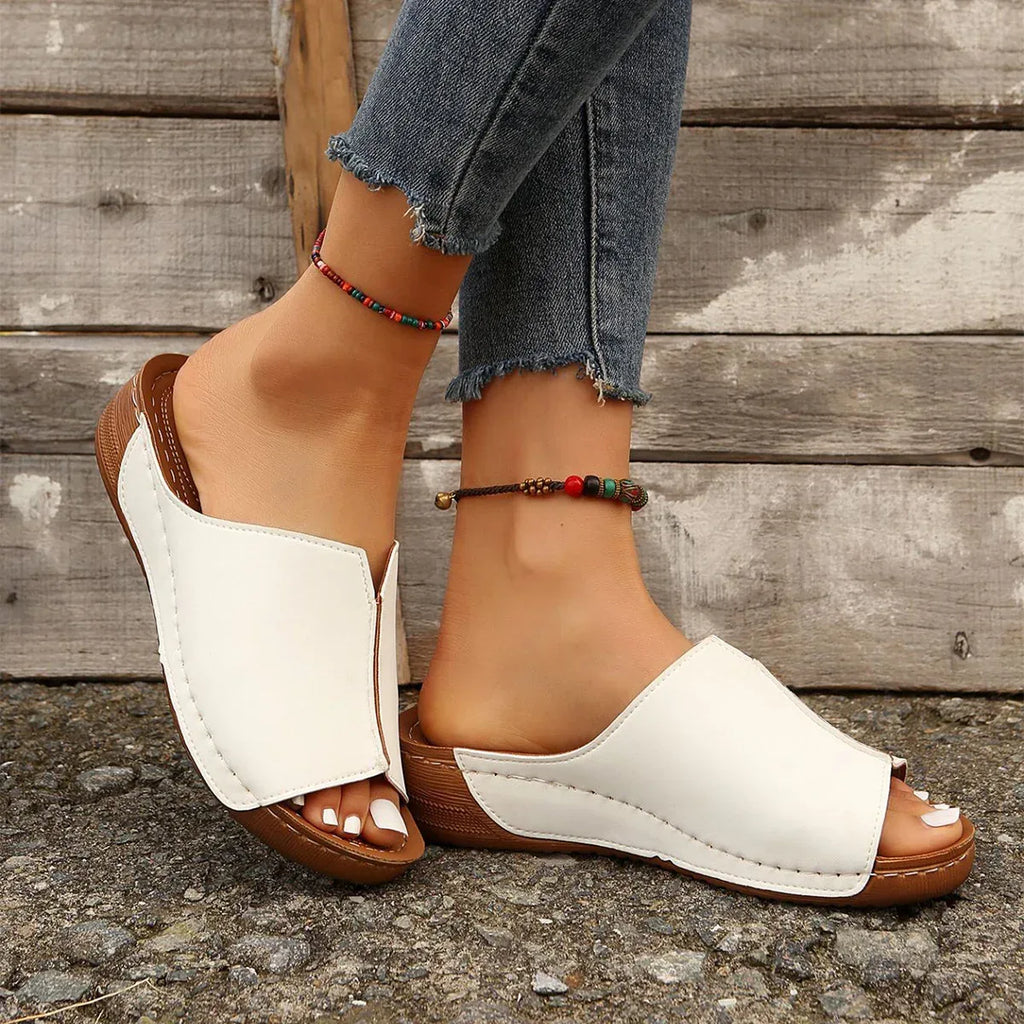 Fashion Solid Wedges Summer Casual Sandals - Viexta