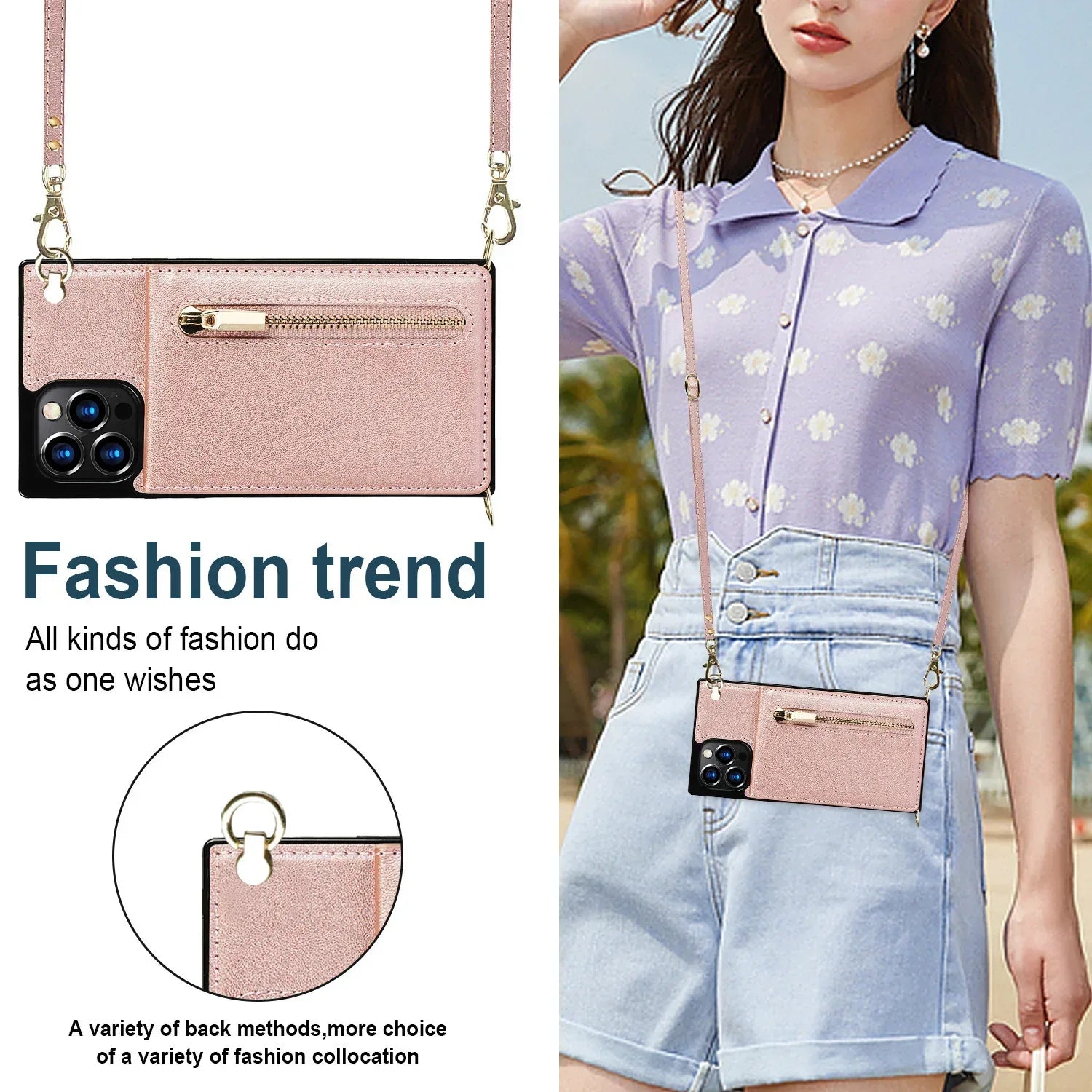 Crossbody XR Zipper iPhone Cover - Viexta