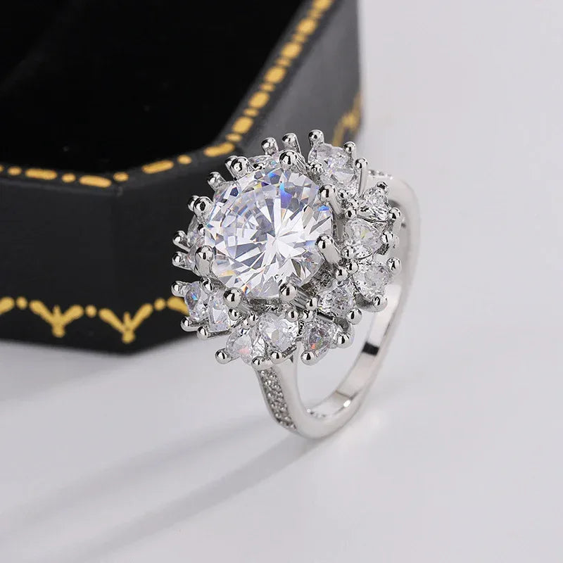 American Flower Diamond Ring - Viexta