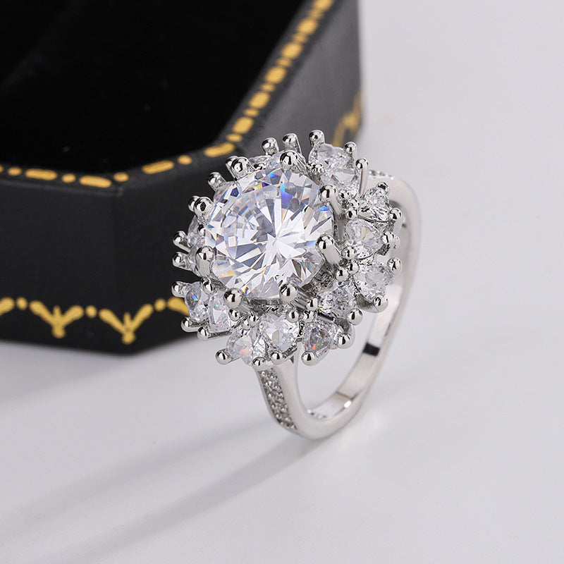 American Flower Diamond Ring