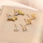 6piece set Butterfly Earrings