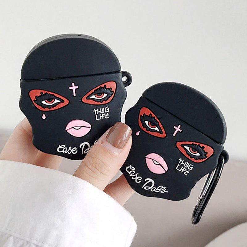 Cartoon Funny Face Mask Wireless Airpod Case