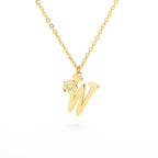 Rose English Alphabet Pendant Necklace - Viexta