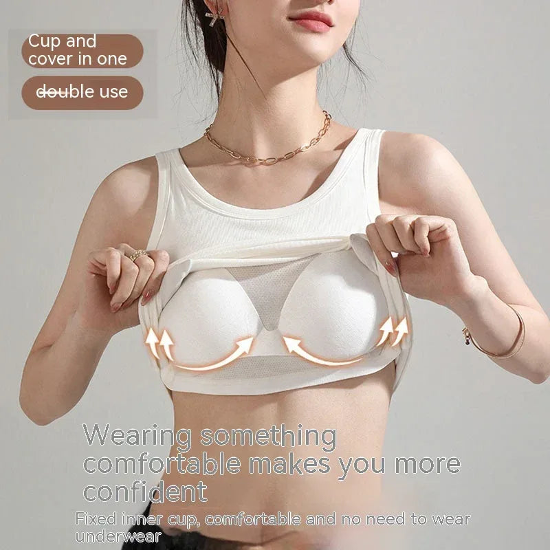 Cup Cover One-piece Tank Top - Viexta