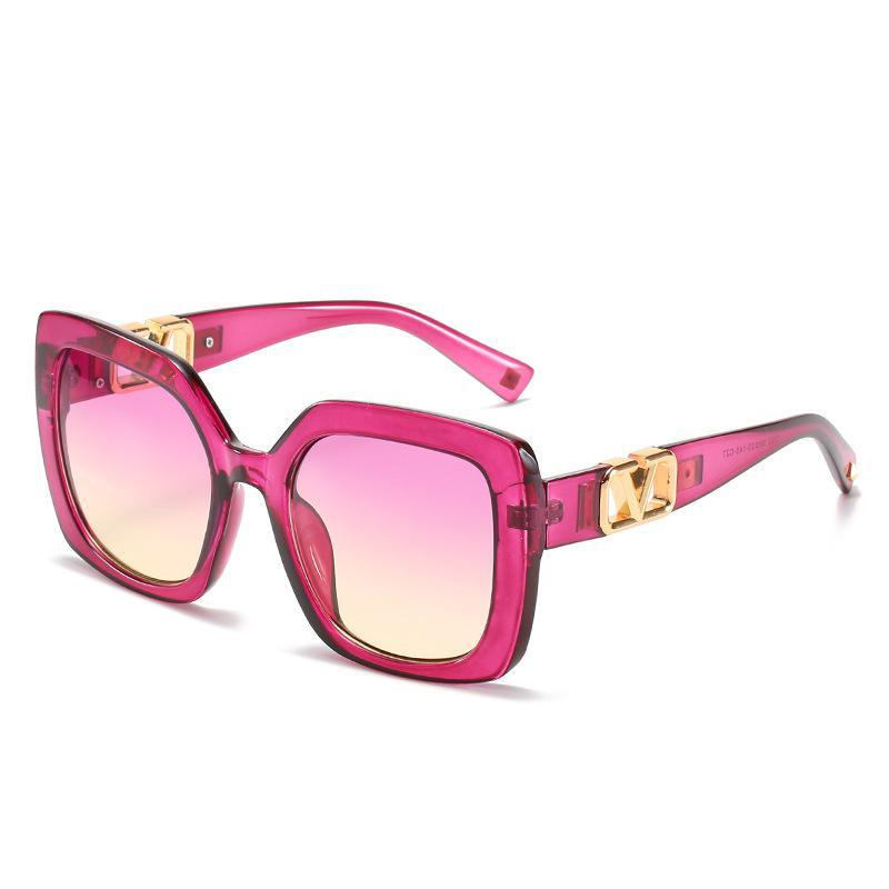 New Fashion Square Sunglasses Trend V-Shaped Sunglasses Women's Large Frame Sunglasses