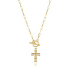 micro-inlaid-zircon-gold-plated-necklace - Viexta