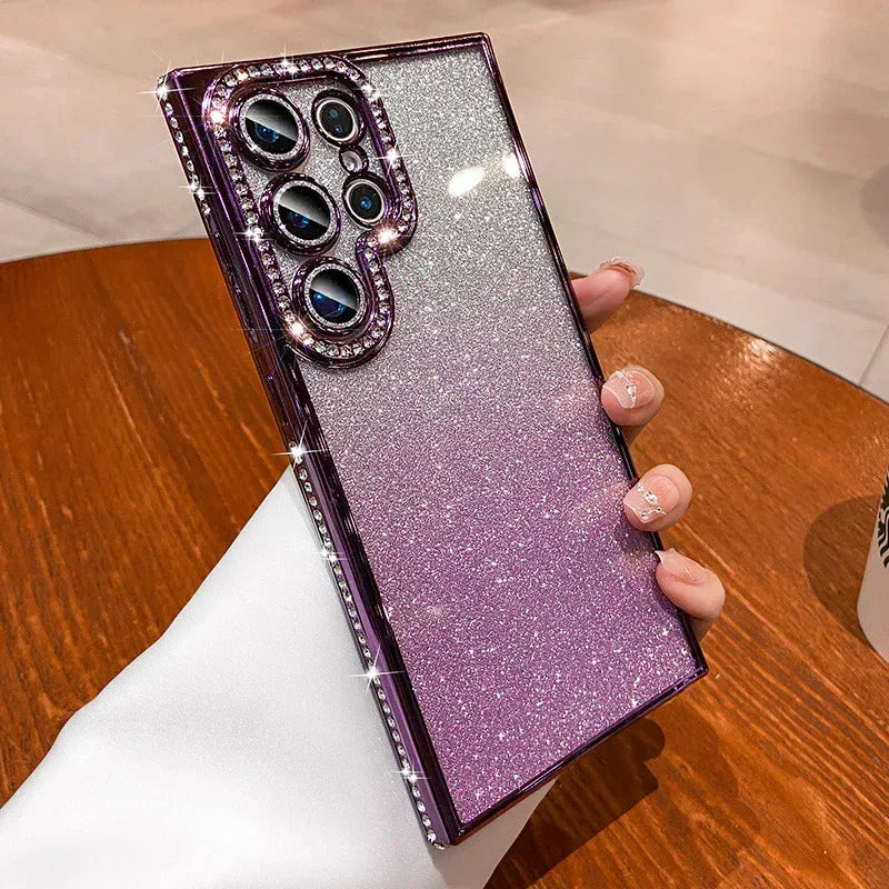 Glitter Magnetic Bracket Samsung Phone Case - Viexta