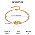 Adjustable Heart Zircon Bracelet