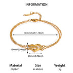Adjustable Heart Zircon Bracelet