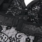 european-and-american-plus-size-lingerie-lace-leather-transparent-tempting-slip-nightdress