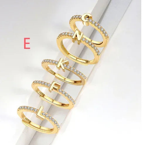 s925-sterling-silver-micro-inlaid-letters-ring - Viexta