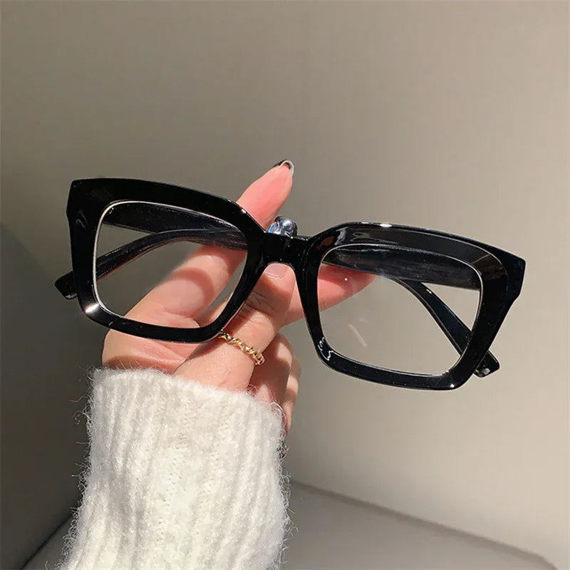 Square Frame Street Korean Version Trendy Flat Glasses - Viexta