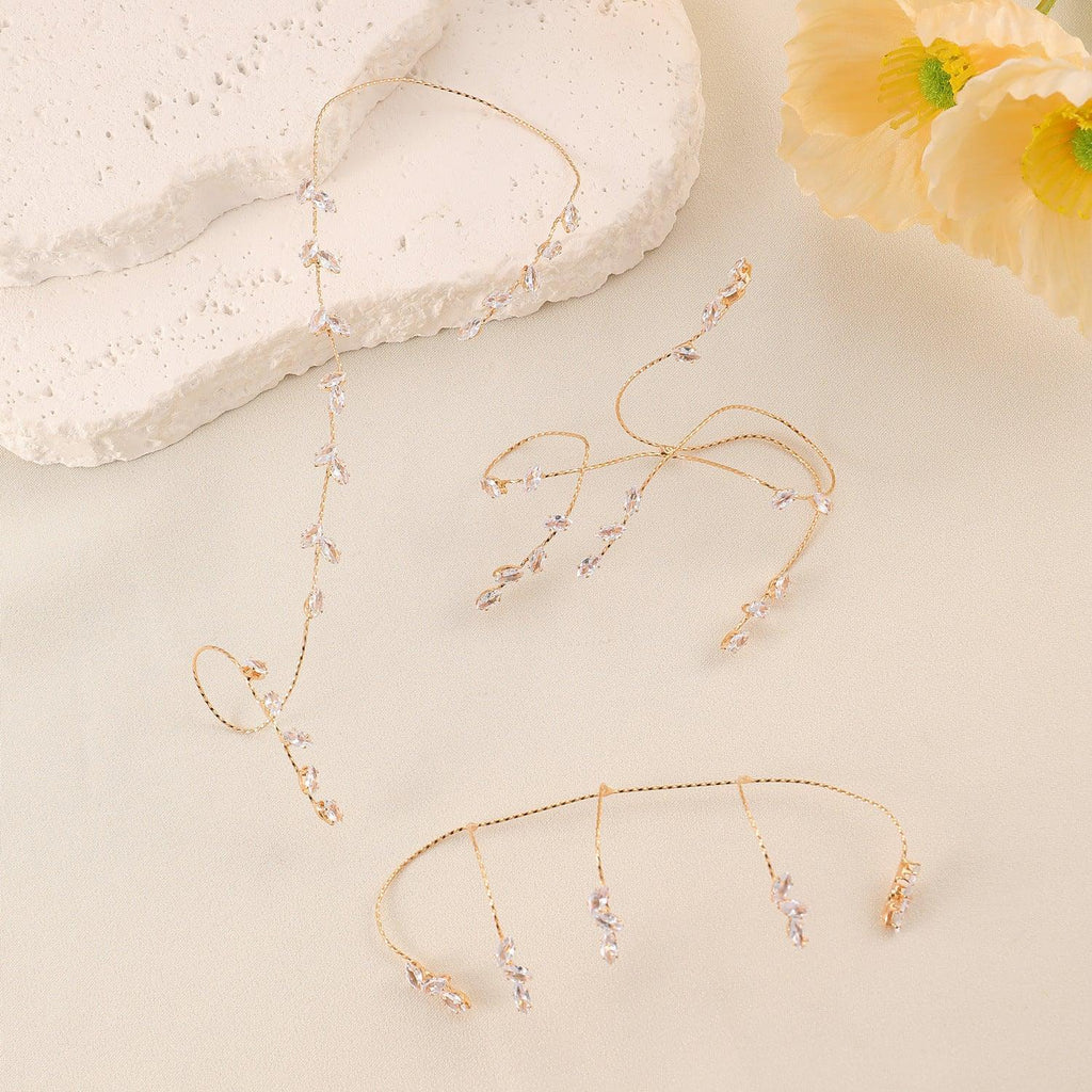 Zircon Leaves Finger Chain - Viexta
