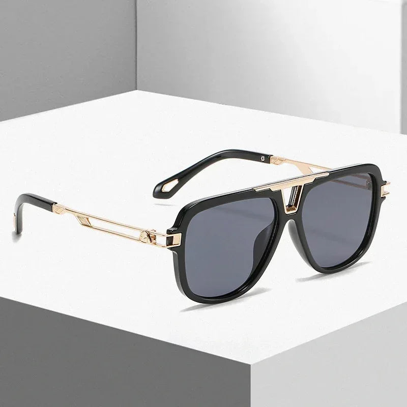 new-texture-fashion-metal-mayba-sunglasses - Viexta