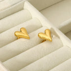 Titanium Steel Heart Studs - Viexta