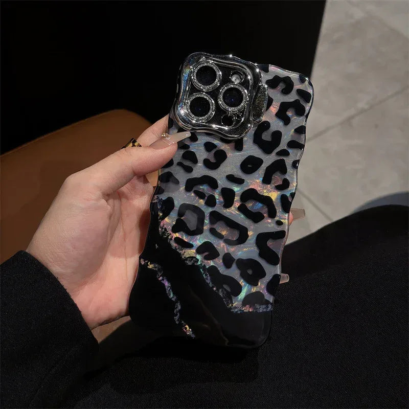 ins-wave-leopard-print-iphone-case-with-lens-bracket - Viexta