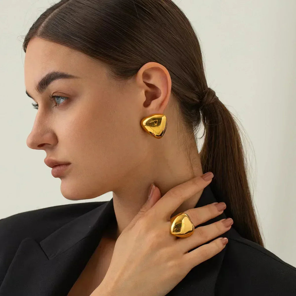 Glossy Triangle Earrings - Viexta