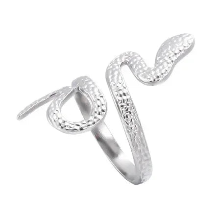 Stainless Steel Adjustable Opening Snake Ring - Viexta