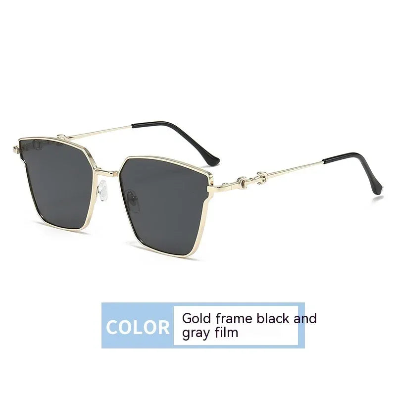 Small Frame Metal Hip Hop Sunglasses - Viexta