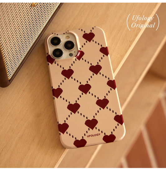 Autumn Winter Retro Heart iPhone Case