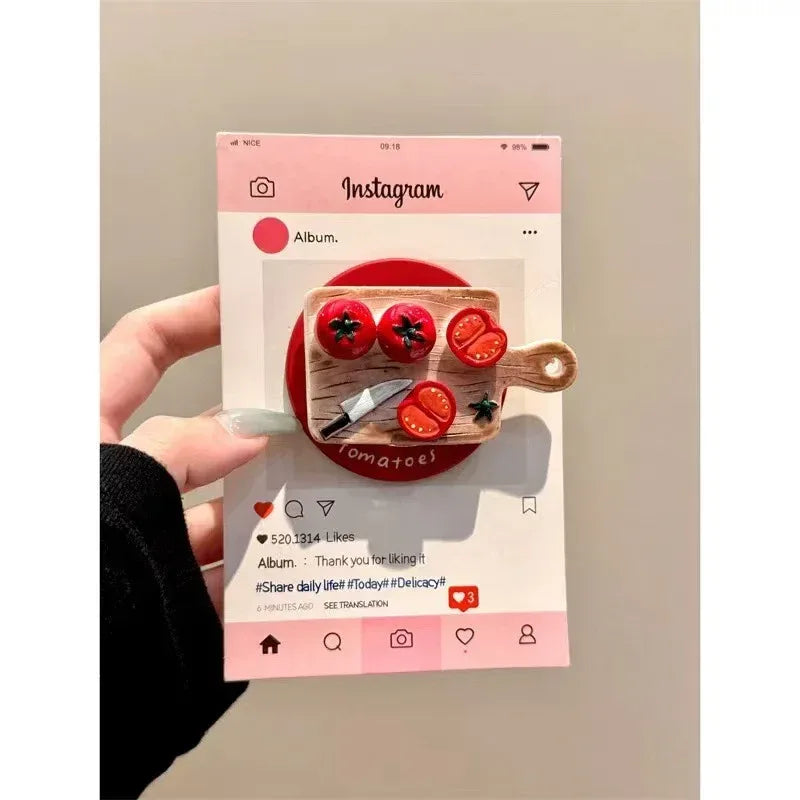 Cute Tomato Cutting Board Magnetic Bracket iPhone Case - Viexta