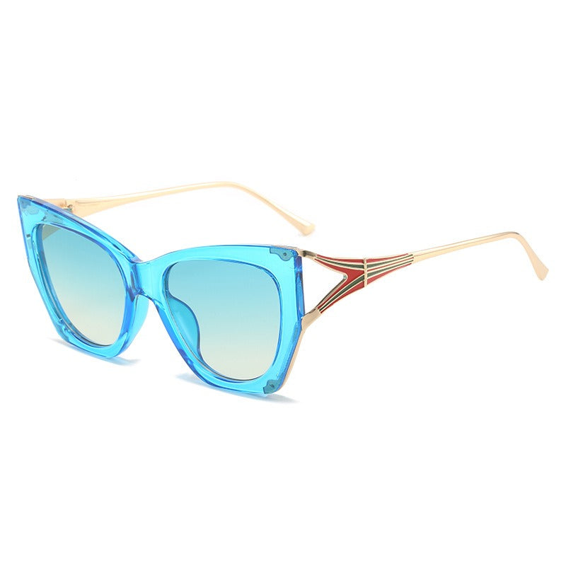 Large frame cat eye sunglasses pc sunglasses