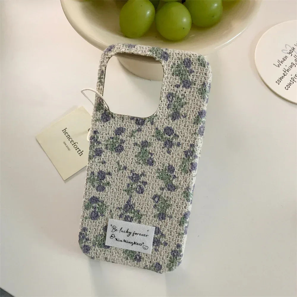 fashion-small-flower-flannel-iphone-case - Viexta