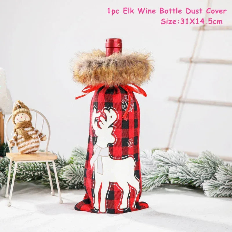 christmas-decorations-christmas-wine-bottle-socks - Viexta
