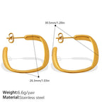 Minimalist Irregular Twisted Gold Hoop Earring