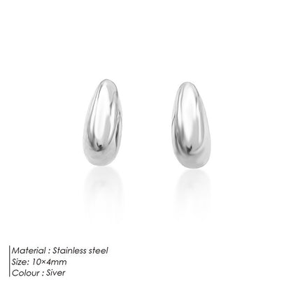 18K Plating Titanium Steel Stainless Steel Stud Earrings