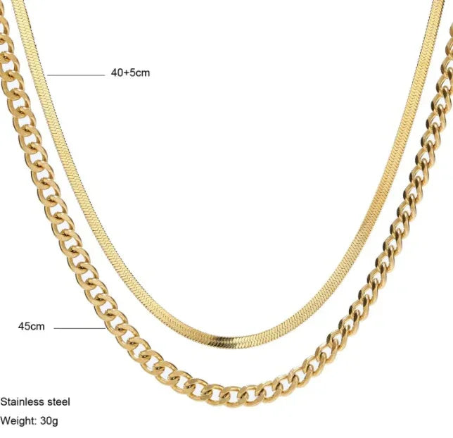 Multilayer Chain Snake Bone Chain - Viexta