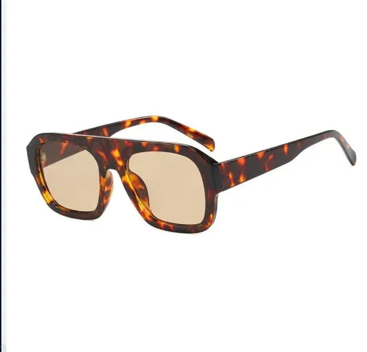 Single Bridge Large Frame Square Sunglasses - Viexta