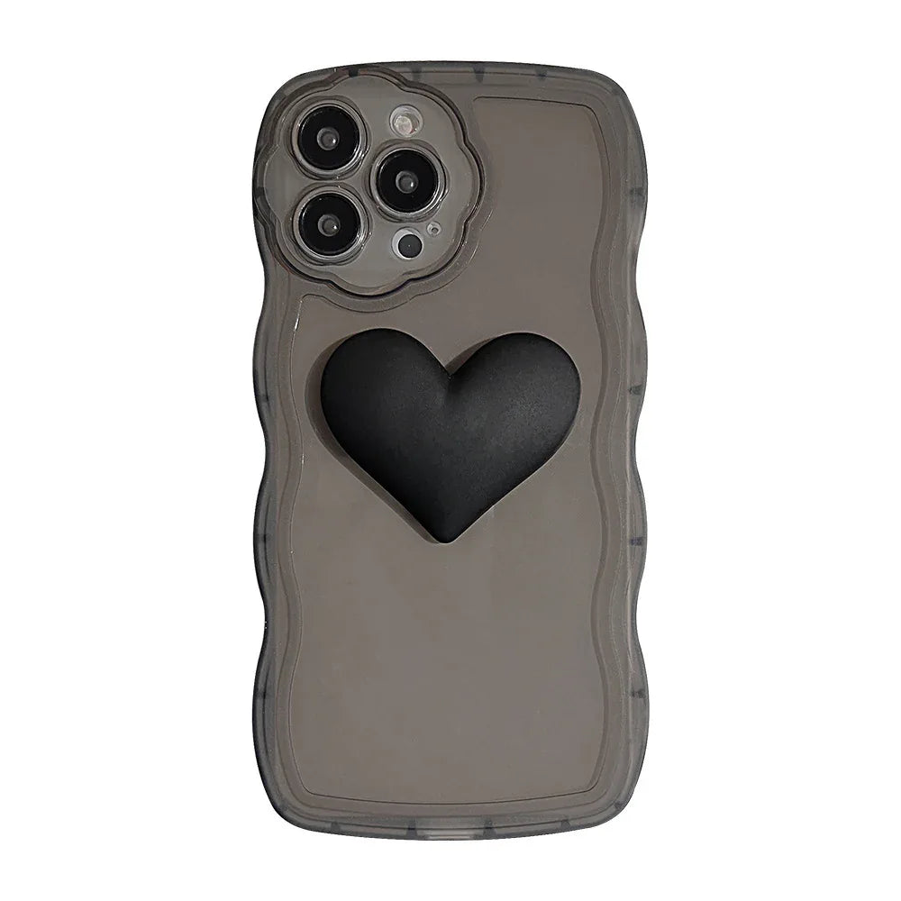 three-dimensional-wave-dark-love-iphone-case - Viexta
