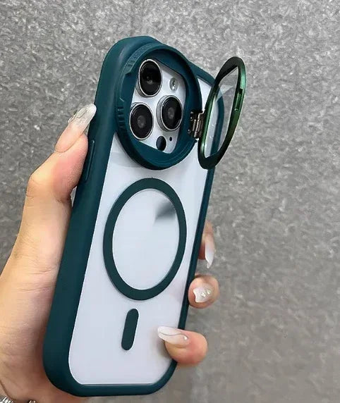 Lens Film Bracket Clamshell Full Cover iPhone Case - Viexta