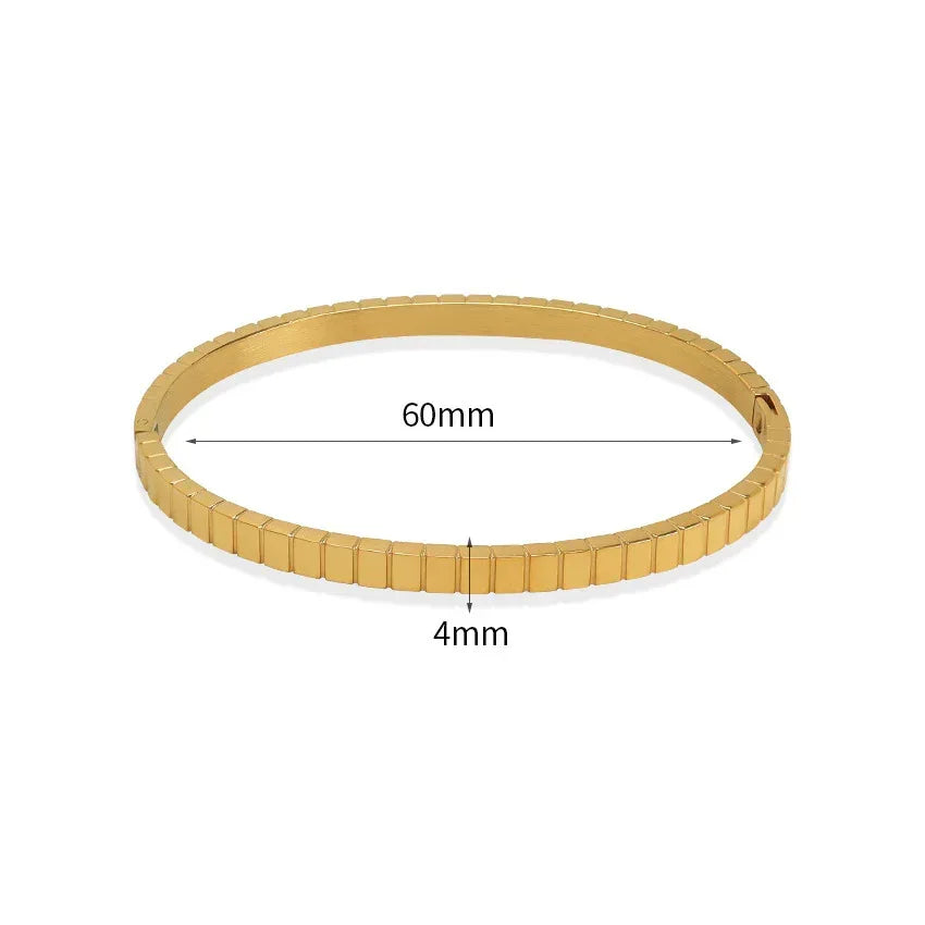 Irregular Wave Buckle Stainless Steel Kada - Viexta