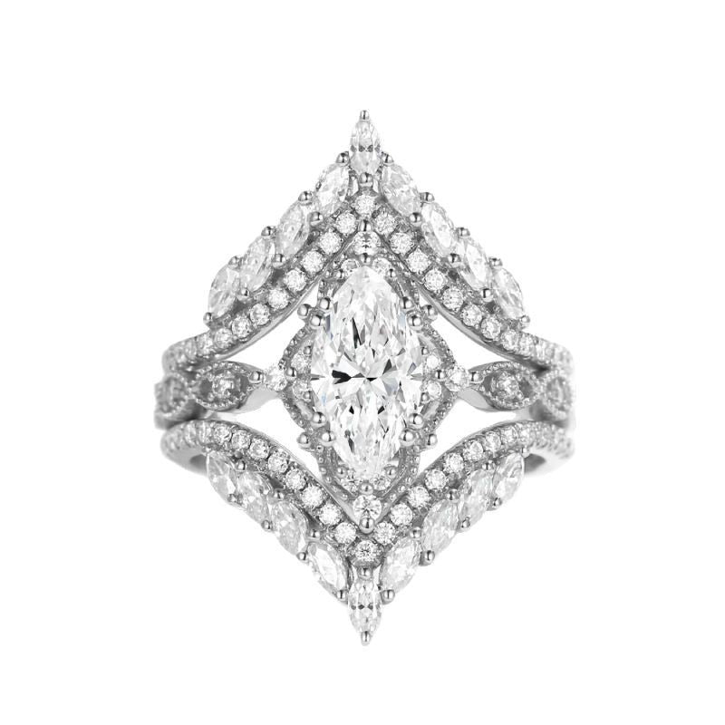 Crown Horse Eye Diamond Ring