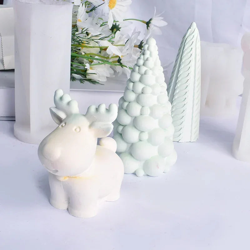 christmas-three-dimensional-bubble-ball-christmas-tree-candle-mould - Viexta