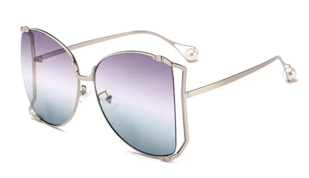 Square Women Metal Frame Sunglasses - Viexta
