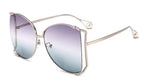 Square Women Metal Frame Sunglasses - Viexta