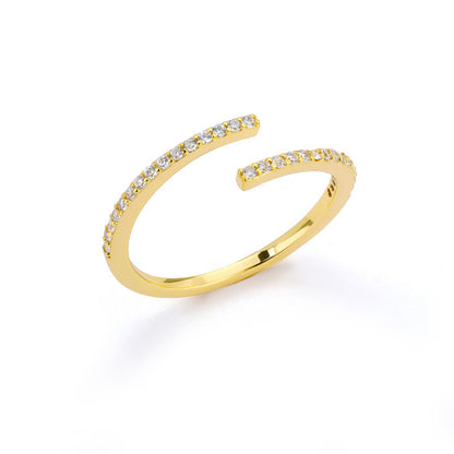 Cold Micro-set Zircon Adjustable Ring