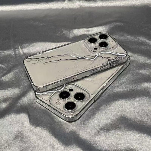 black-and-white-transparent-drop-resistant-shell-iphone-case - Viexta