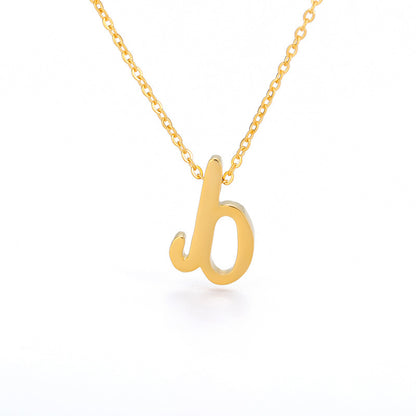 Small Letter Hollow Stainless Necklace