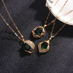 Titanium Steel Emerald Necklace - Viexta