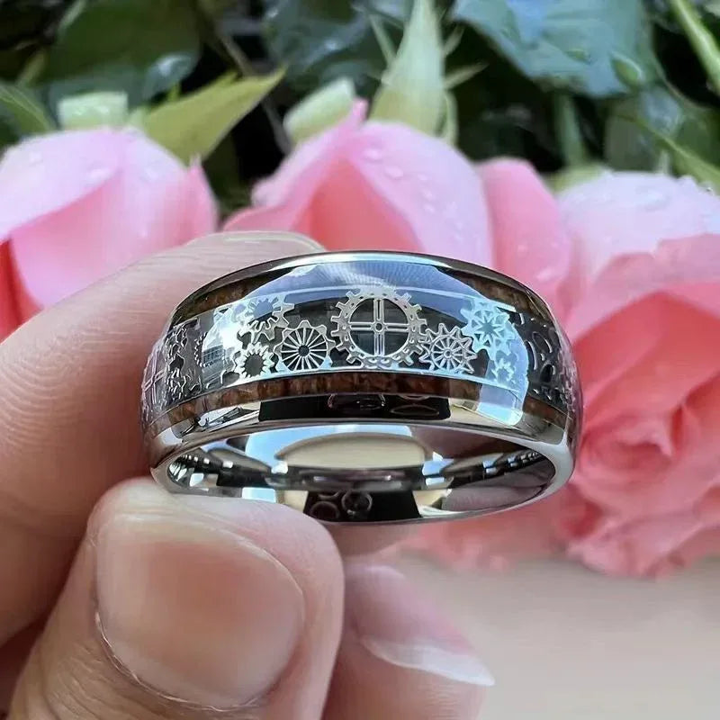 Creative Wide Mechanical Gear Patch Ring - Viexta