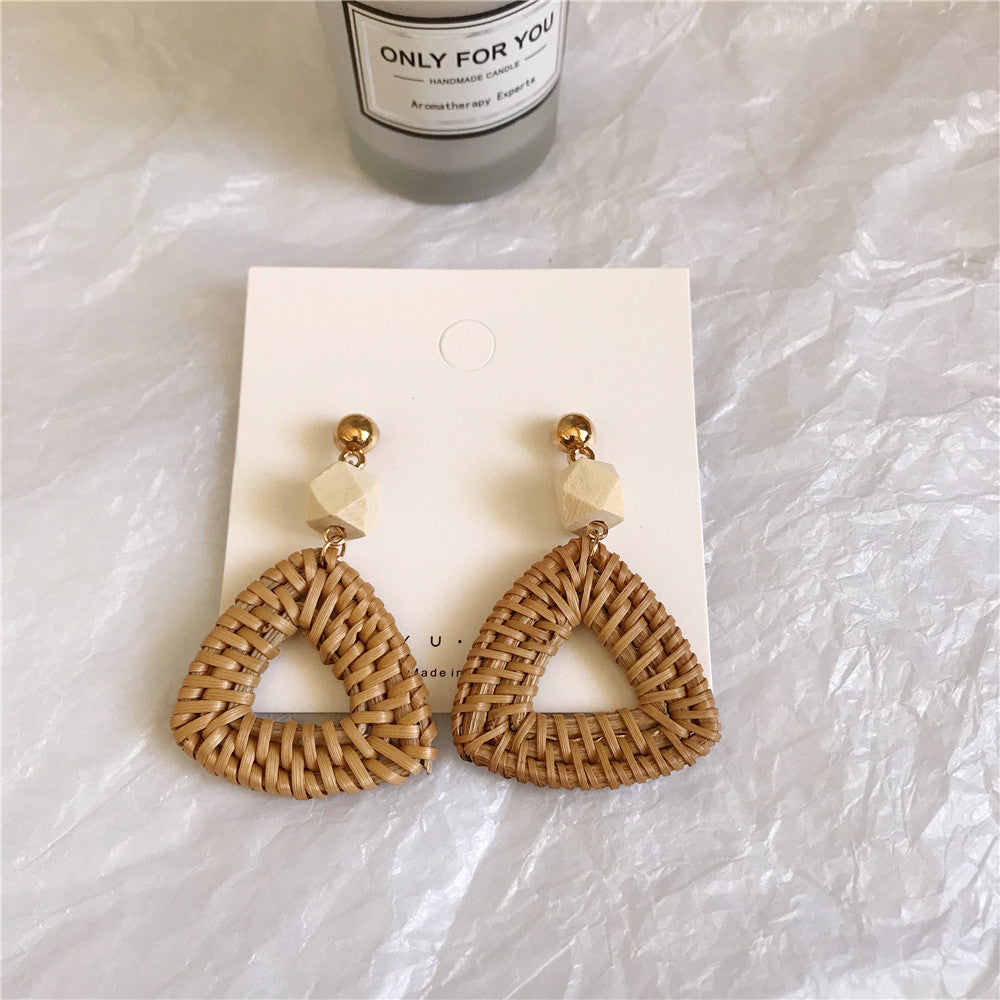 Vintage Rattan Earrings