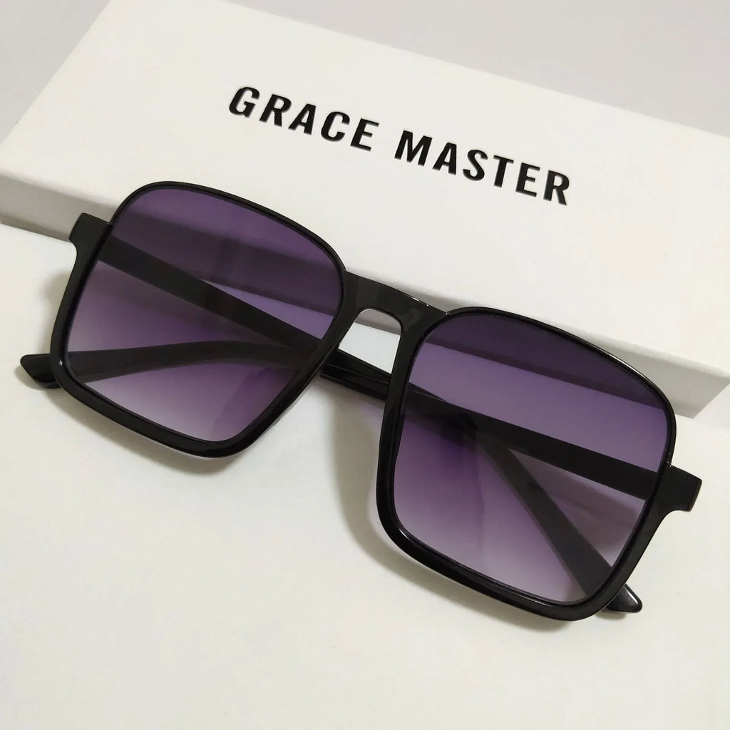 Women's Retro Square Semi-rimless Sunglasses - Viexta