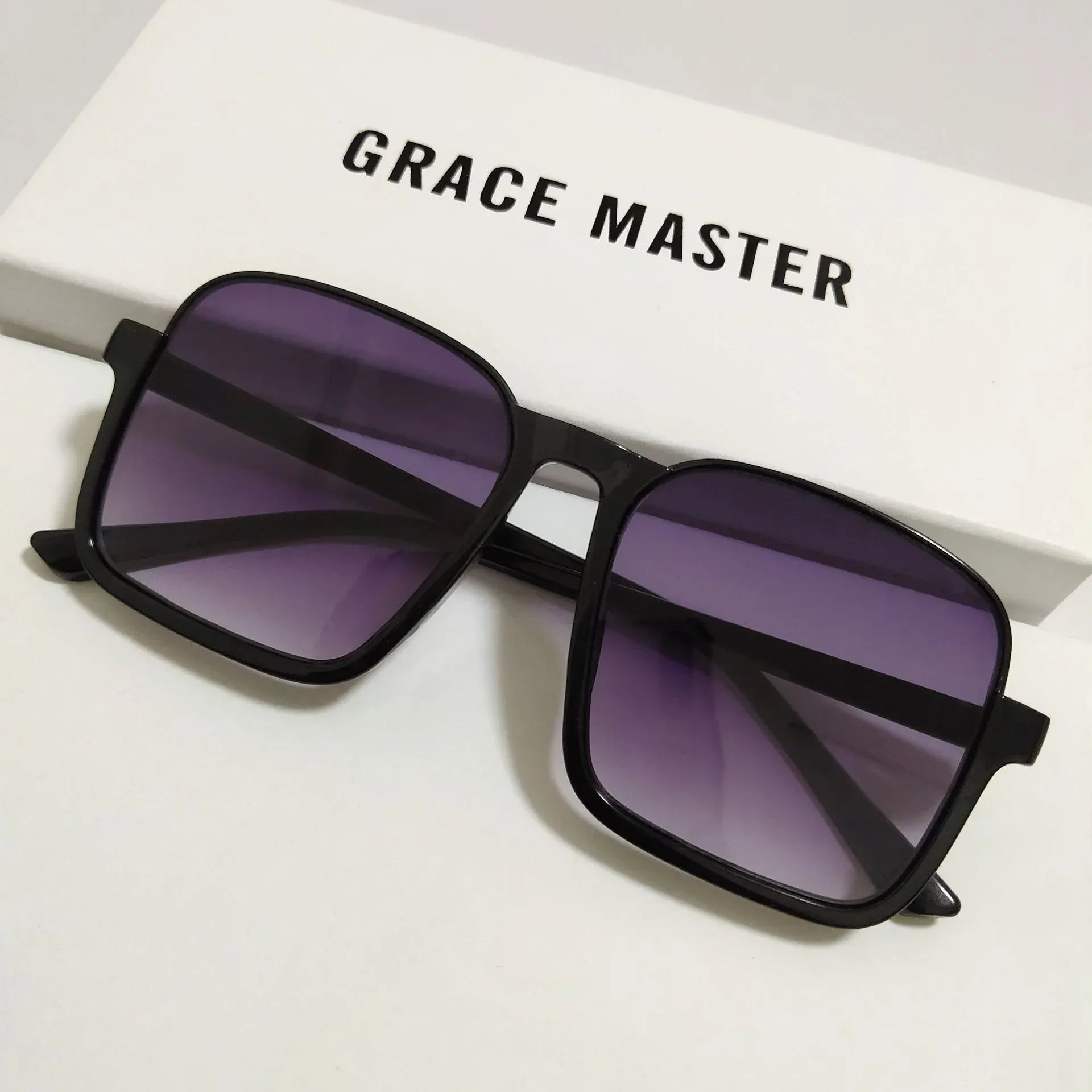 Women's Retro Square Semi-rimless Sunglasses - Viexta