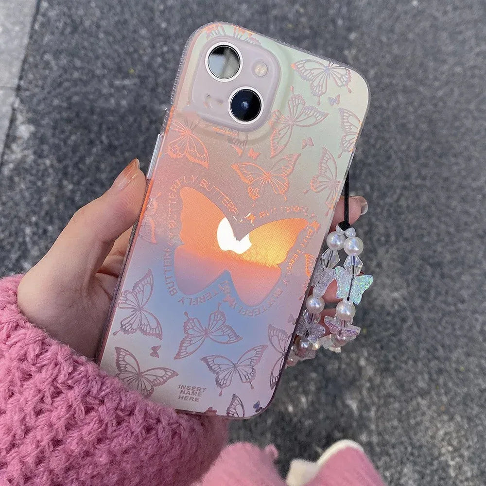 laser-gradient-butterfly-trendy-iphone-case - Viexta